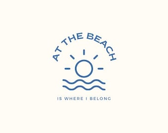 I belong at the the beach logo