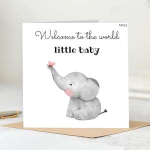 Nieuwe kaart voor babyjongen - Welcome to the World - gepersonaliseerd - gefeliciteerd - nieuwe babykaart - geboortegegevens