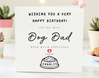 Tarjeta de cumpleaños divertida para papá perro: regalo personalizado para amantes de las mascotas