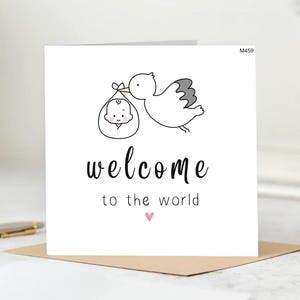 Parabéns pelo novo bebê, cartão personalizado para novo bebê, cartão de boas-vindas ao mundo - bem-vindo ao mundo - cartão de recém-nascido - anúncio de bebê