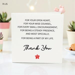 Elegant Thank You Card: Teacher, Mentor, Friend Appreciation - 6x6 Square