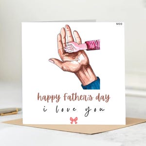 Tarjeta del Día del Padre "Bebé, te amo papá" - Hermosa tarjeta