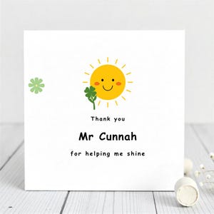 Teacher Appreciation Card-Thank you Card for Teacher-Personalized Teacher Appreciation Card. End of the Year Card-