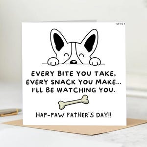 Tarjeta personalizada para papá perro - Hermosa tarjeta - Hap-Paw Día del Padre