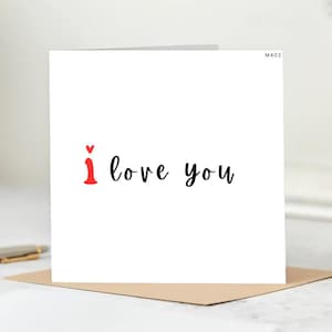 Biglietto d'auguri "Ti amo": biglietto romantico per lui o per lei.
