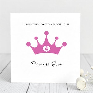 Queen for A Day! Happy Birthday Little Princess- Princess Crown Birthday Design.