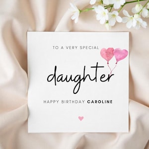 Souhaits d'anniversaire personnalisés pour une fille spéciale, l'anniversaire d'une fille, l'amour d'une maman.
