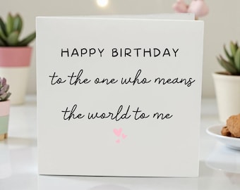 Romantic Birthday Card for Her or Him, Love Birthday Card for Partner Wife Husband Girlfriend Boyfriend, Heartfelt Meaningful Birthday Card