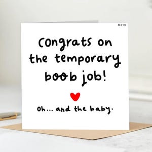 Carte drôle de nouvelle maman - Carte de bébé humoristique - Salutation post-partum sarcastique pour les nouvelles mamans.