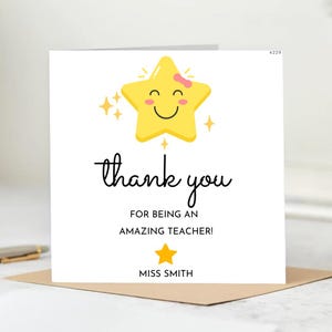 Cartão de agradecimento personalizado para professores, Cartão de agradecimento para professores da Apple, Cartão de agradecimento simples, Cartão de agradecimento personalizado, Fim de período letivo.