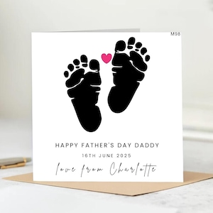 Tarjeta del Día del Padre "Bebé, te amo papá" - Hermosa tarjeta