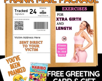 Funny Prank Mail Package Gift, Fitness Joke Delivery, Adult Humor Gag Gift, Anonymous Prank Box, Bachelor Party or Friend Surprise Gift