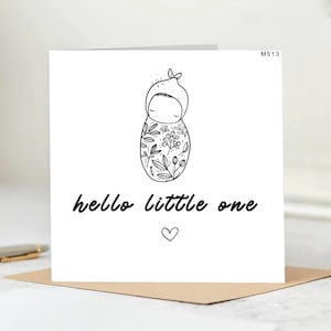 Gepersonaliseerde kaart voor nieuwe baby: welkom kleintje met lieve boodschap: baby-aankomstkaart.