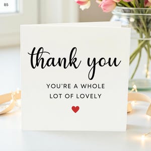 Personalized Thank You Card: Minimalist Appreciation, Friend, Teacher