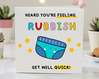 Divertente biglietto di pronta guarigione, biglietto di scusa per il disagio, biglietto di recupero umoristico e impertinente per amici, colleghi e partner.