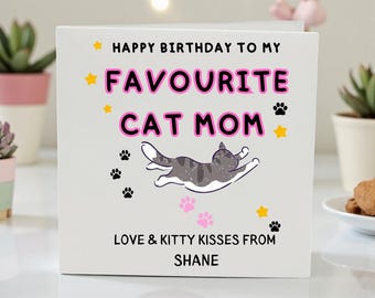 Funny Cat Mum Birthday Card: Sarcastic Cat Lover Gift