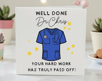 Personalized Doctor Graduation Card: Congratulations Gift