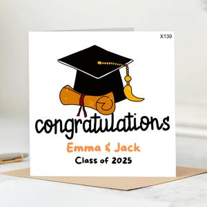 Personalized Graduation Card 2025: Congrats Graduate, Custom Name