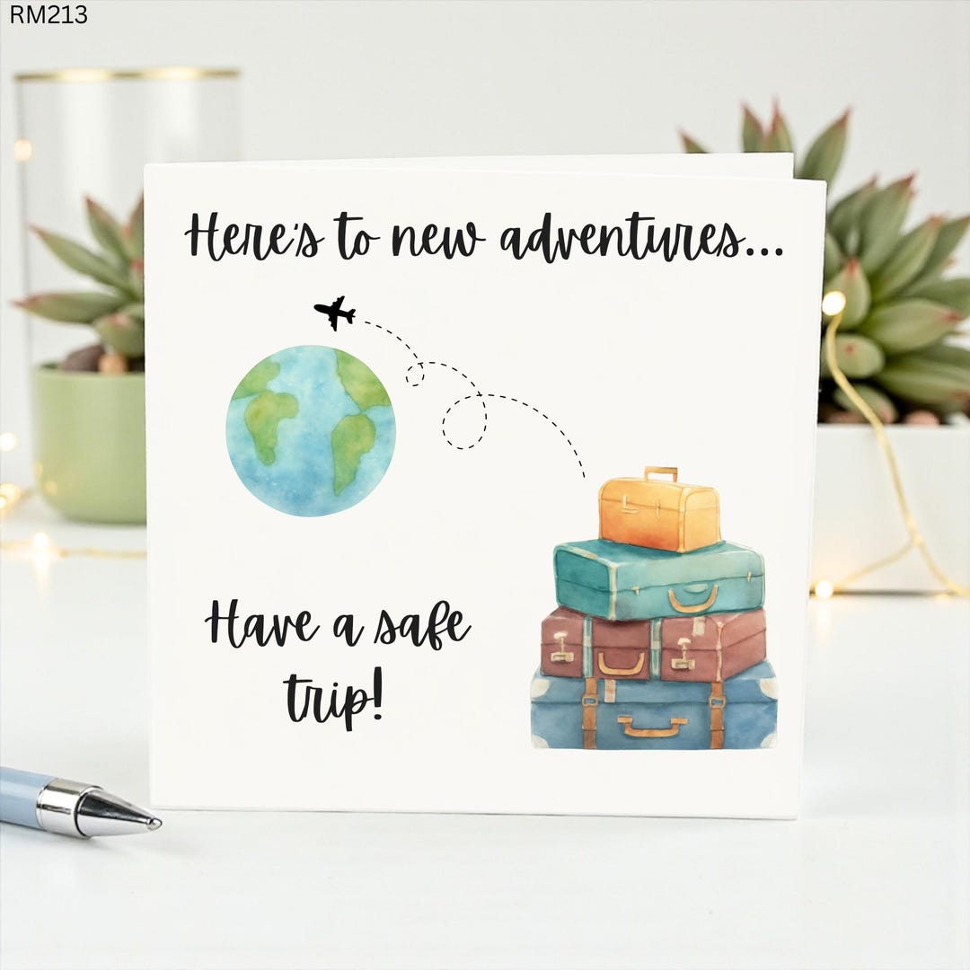 Personalized Bon Voyage Card: New Adventure, Solo Traveler - Etsy
