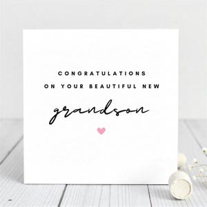 Kaart nieuwe grootouders, kaart nieuwe kleinzoon, kaart grootouders, kaart babyjongen, nieuwe kleinzoon, cadeau nieuwe babyjongen, kaart kleinzoon baby, cadeau