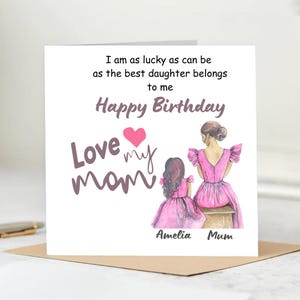 Cartão de aniversário para filha, Cartão de aniversário personalizado, Filha incrível, você é amada