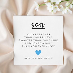 Carte d'anniversaire fils adulte, cartes d'anniversaire pour fils, carte joyeux anniversaire fils, cadeau d'anniversaire fils adulte, cartes d'anniversaire pour lui, cartes fils