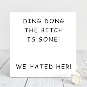 Funny Divorce Card: Rude Humor Breakup Celebration