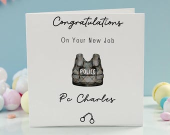 Personalized Police Congratulations Card: Promotion, Passing Out