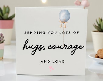 Personalized Thinking of You Card for Friend Family, Sending Hugs Card, Encouragement Card, Sympathy Support Card, Get Well Soon
