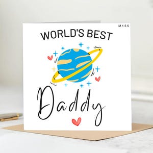 Tarjeta personalizada del Día del Padre - El mejor papá del mundo - Hermosa tarjeta