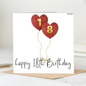 Carte personnalisée 18e anniversaire fille, carte 18e anniversaire fille, cadeau 18e anniversaire pour petite-fille, dix-huitième anniversaire