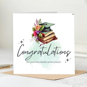 Carte de remise des diplômes personnalisée - Carte de l'obtention du diplôme - Carte de célébration - Carte de voeux de remise des diplômes.