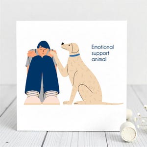 Emotional Support Animal Card: Pet Sympathy, Grief & Anxiety Support