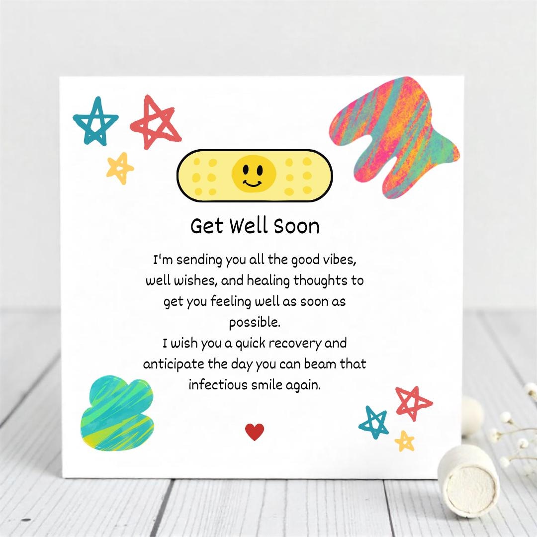 Get Well Soon Card – Cute Cheerful Recovery Card – Positive Healing ...