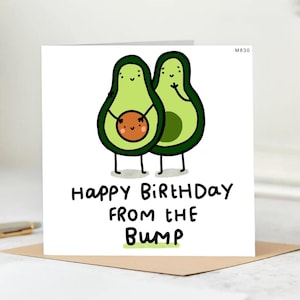 Jolie carte de grossesse avocat - carte de maman enceinte, papa ou grand-père enceinte amusante.