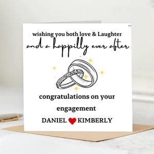 Congratulations On Your Engagement Card, Friend Engagement Card, Engagement Gift, Personalised Engagement Gift Friend, Congratulations Card