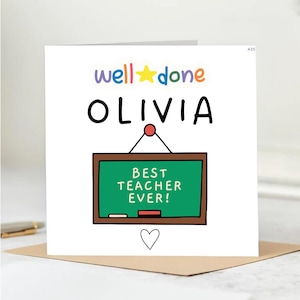 Merci de m'avoir aidé à grandir | Jolie carte de remerciement, meilleure carte de professeur, aide-enseignante, garderie, ami, carte de remerciement.