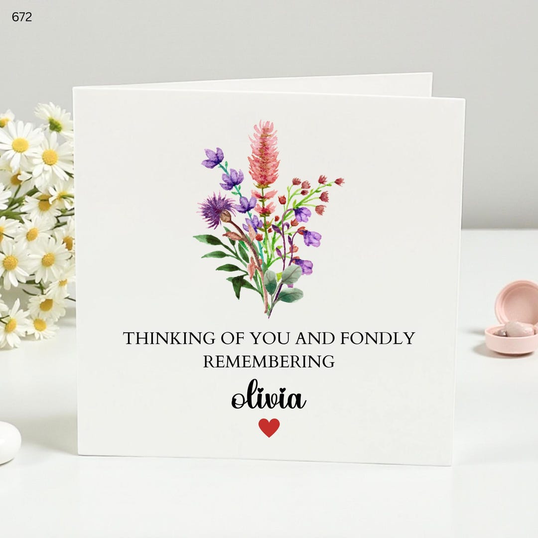 Personalized Sympathy Card: Thinking of You Remembrance Card - Etsy
