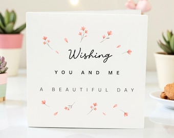 Happy You and Me Day Card, Cute Anniversary Card for Couple, Romantic Card for Husband Wife Partner, Love Card for Him Her