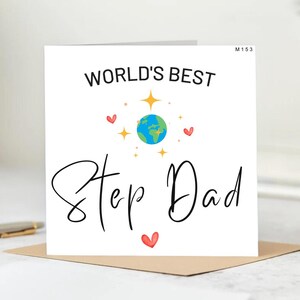 Tarjeta personalizada para el Día del Padre - El mejor padrastro del mundo - Hermosa tarjeta