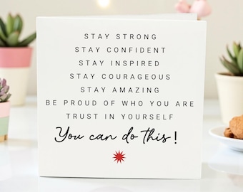 Motivational Encouragement Card for Friend, Sister, Him or Her | You Can Do This | Inspirational Quote Card | Positive Affirmation