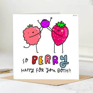 Niedliches Obst Wortspiel Neue Baby Karte - Lustige Schwangerschaft Karte - Karte für neue werdende Eltern.