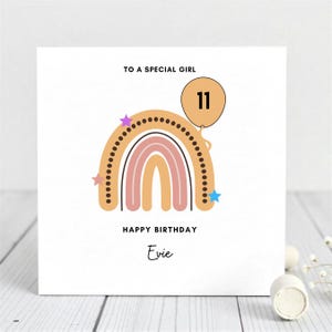 Personalized 11th Birthday Card For Girls, Birthday Card Sister, Niece 11th Birthday Card, 11th Birthday Gift Daughter, For Granddaughter