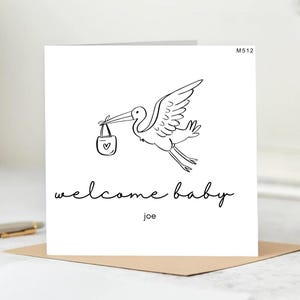 Nieuwe kaart voor babyjongen - Welcome to the World - gepersonaliseerd - gefeliciteerd - nieuwe babykaart - geboortegegevens
