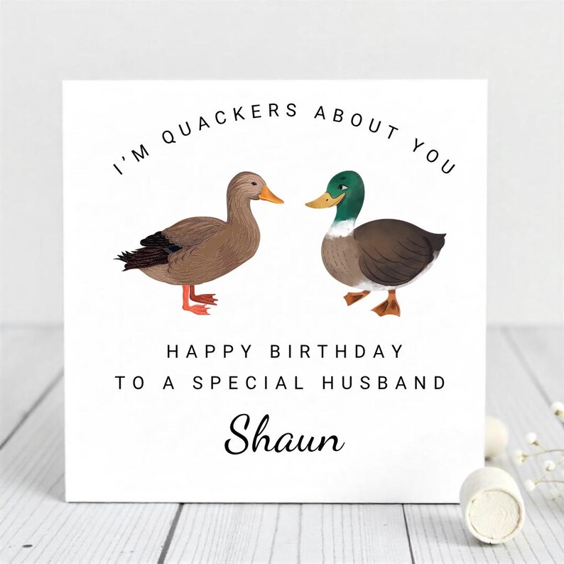 Tarjeta "I'm Quackers About You": Tarjeta De Felicitación "Pato Love" - España