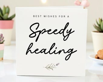 Minimalist Get Well Soon Card: Speedy Recovery Encouragement