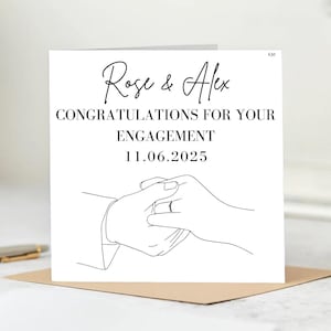 Siete fidanzati Congratulazioni Coppia Biglietto d'auguri in oro / Celebrazione in lamina Fidanzato Fidanzata Festa di nozze Anello di fidanzamento Proposta
