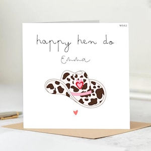 Tarjeta de despedida de soltera personalizada: Feliz despedida de soltera Helena, tarjeta con nombre personalizado para fiesta nupcial, diseño de corazón rosa, para futura novia, hermana o amiga, despedida de soltera.