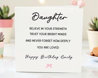 Biglietto di compleanno per figlia – Biglietto di auguri per lei – Happy Birthday Daughter – Biglietto di compleanno per figlia – biglietto per lei – regalo per figlia