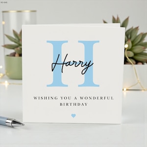 Gepersonaliseerde verjaardagskaart voor zoon, neef of kleinzoon